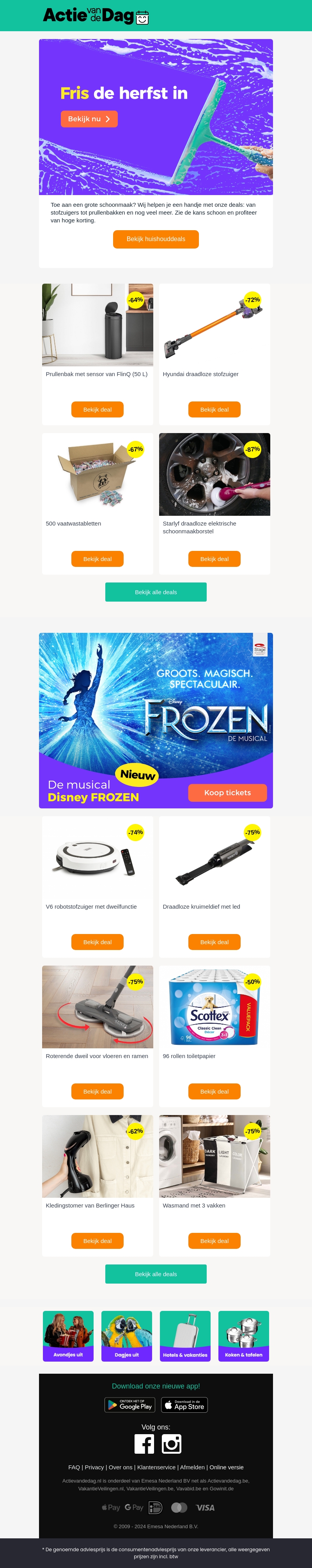 Deals voor jouw herfstschoonmaak Deals voor jouw herfstschoonmaak