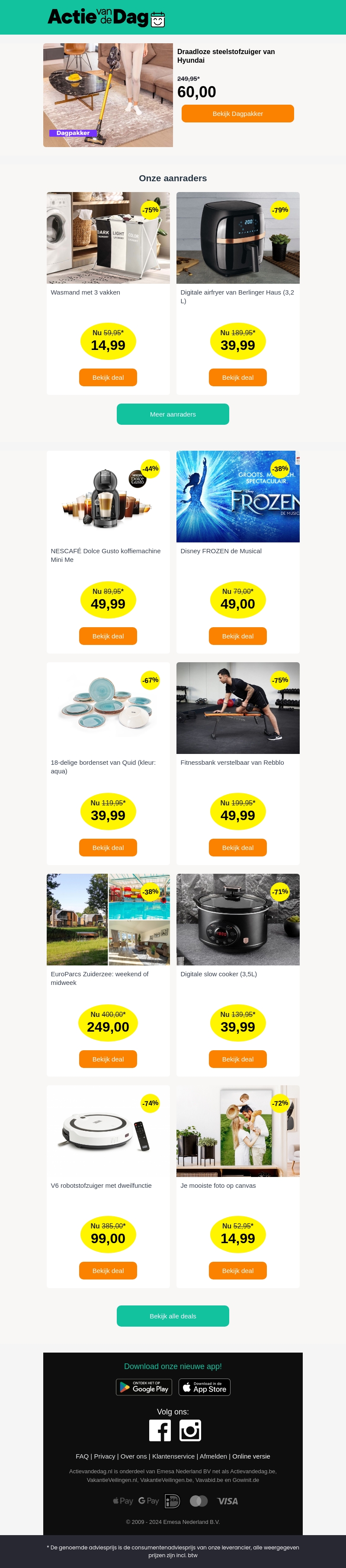 Draadloze steelstofzuiger van Hyundai Draadloze steelstofzuiger van Hyundai