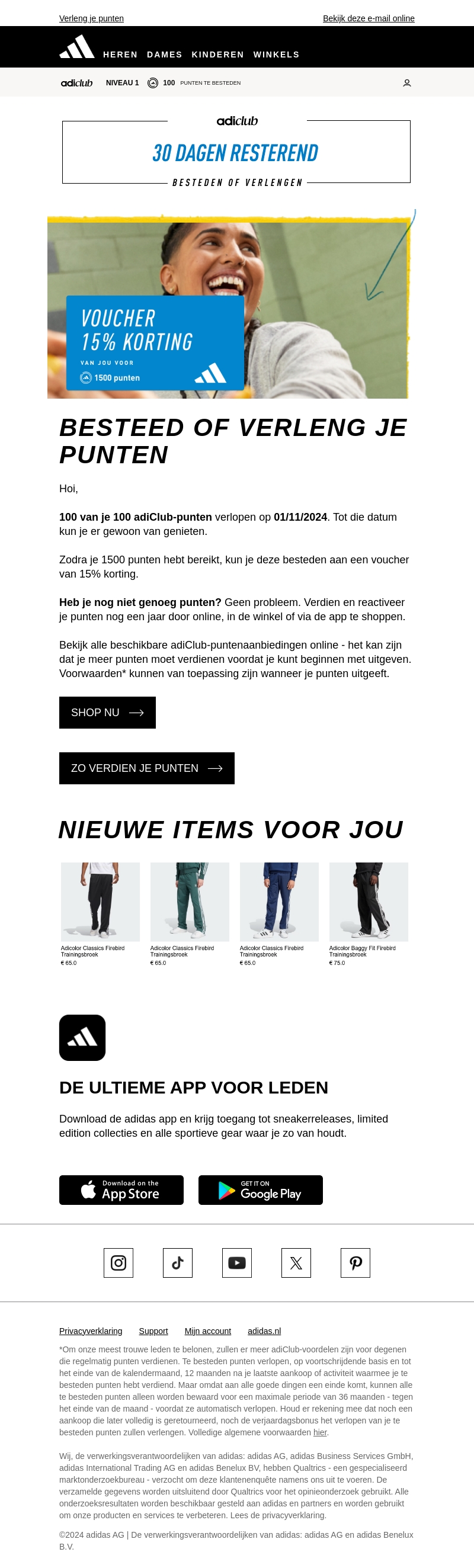 Besteed of verleng je punten Besteed of verleng je punten