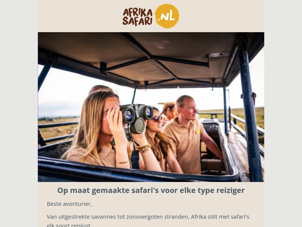 Onvergetelijke safari's, op jouw manier