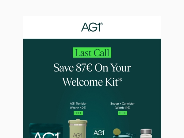 [LAST CALL] Save 50% on AG1