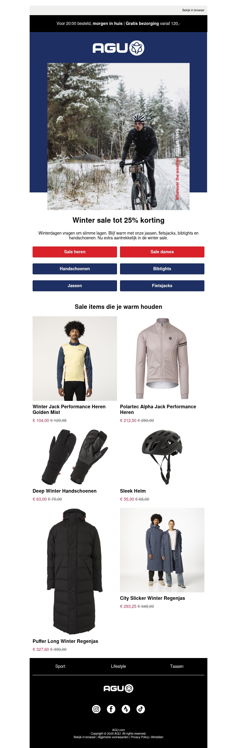 Winter sale tot 25% korting Winter sale tot 25% korting