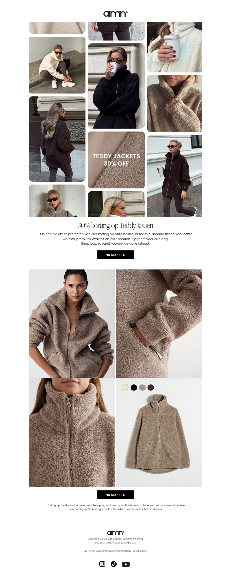 30% korting op Teddy Jassen✨ 30% korting op Teddy Jassen✨