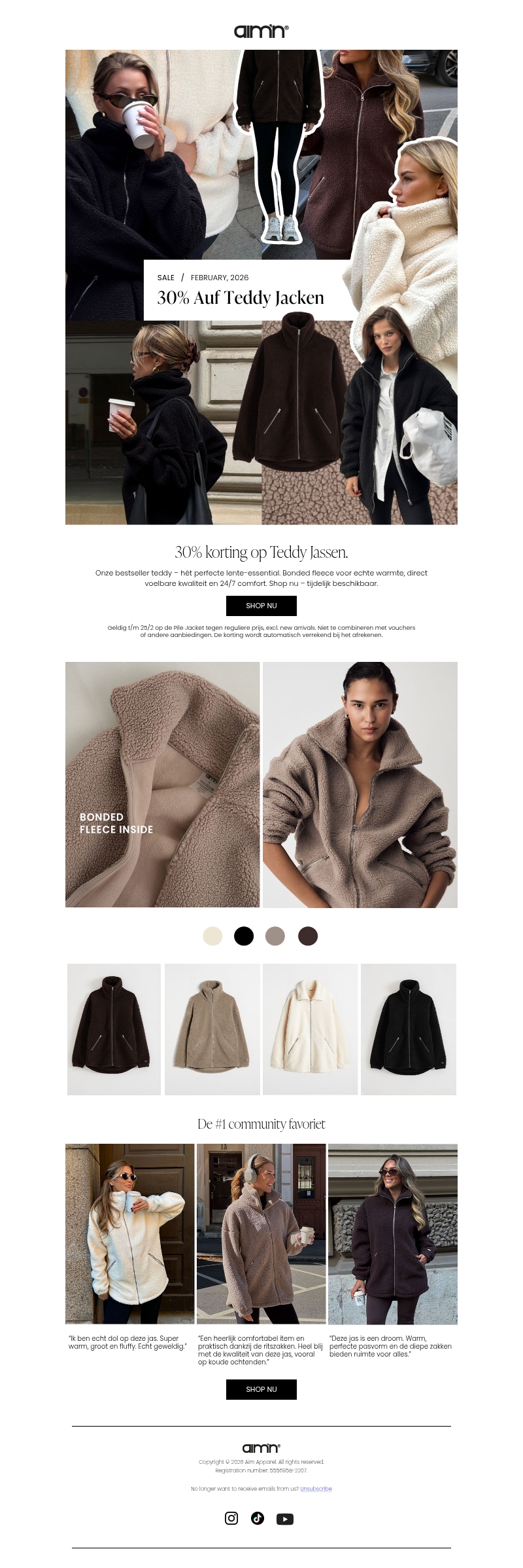 30% korting op Teddy Jassen❤️ 30% korting op Teddy Jassen❤️