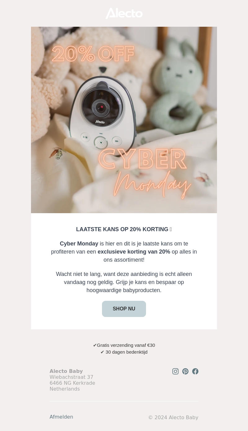 Vandaag is je laatste kans: 20% korting op alles Vandaag is je laatste kans: 20% korting op alles