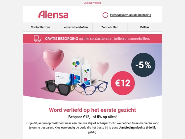 💘 Met liefde voor jou: € 12 korting of 5% op alles.