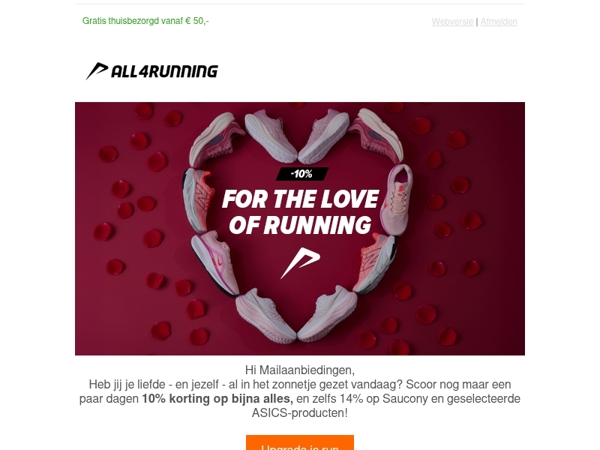 Ren nog snel naar je 10% korting 💘