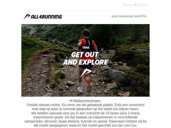 Doe gratis mee aan de trailrun clinic op 2 oktober. De beste trailrunning schoenen.