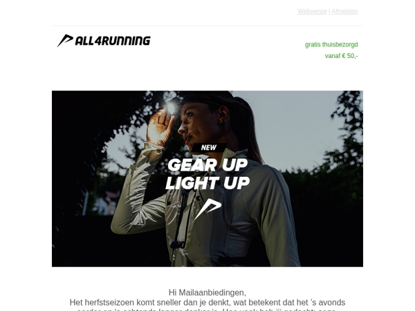 Hey Mailaanbiedingen, zorg dat je zichtbaar bent tijdens je run! 💡