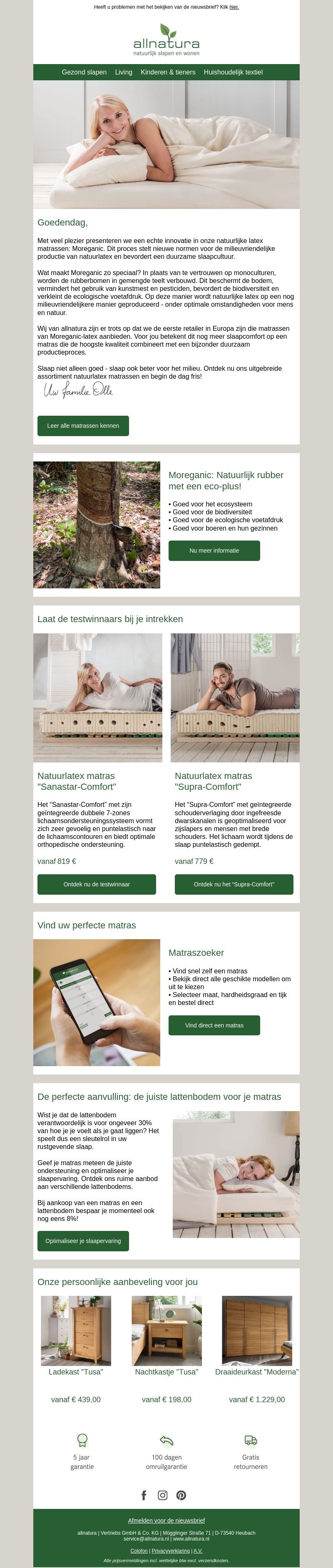 Beleef de eco-revolutie bij allnatura! Beleef de eco-revolutie bij allnatura!