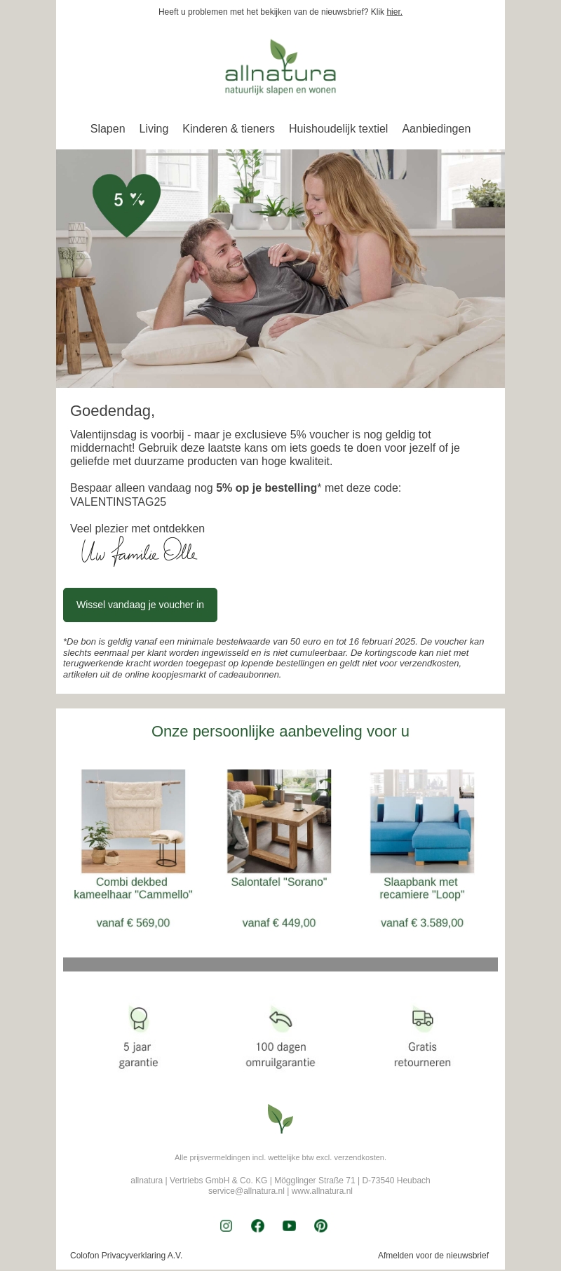 Vergeet je 5% bon niet! Vergeet je 5% bon niet!