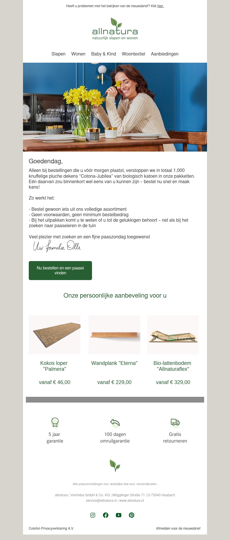 Nog maar tot morgen – paaseieren zoeken bij allnatura! Nog maar tot morgen – paaseieren zoeken bij allnatura!