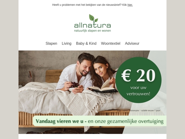 1 jaar allnatura – € 20 cadeau! 🎁