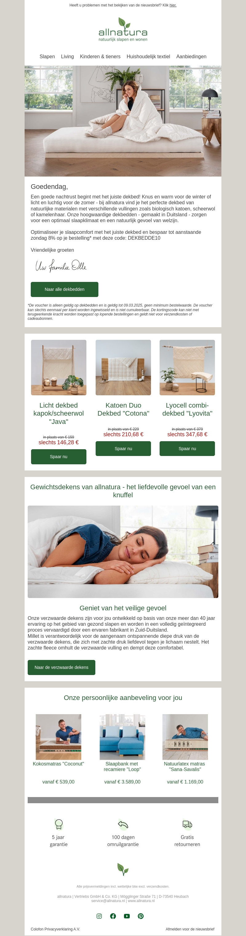 Bespaar 8 % op je nieuwe dekbed! Bespaar 8 % op je nieuwe dekbed!