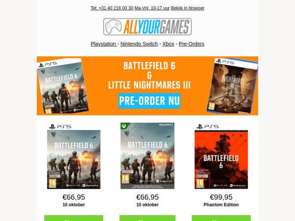 Deze week: Battlefield 6 en Little Nightmares III!