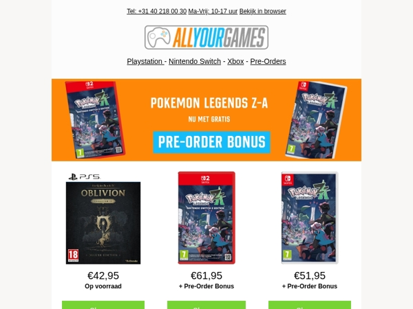 Deze week: Pokemon Legends, Elder Scrolls IV en Just dance 2026!