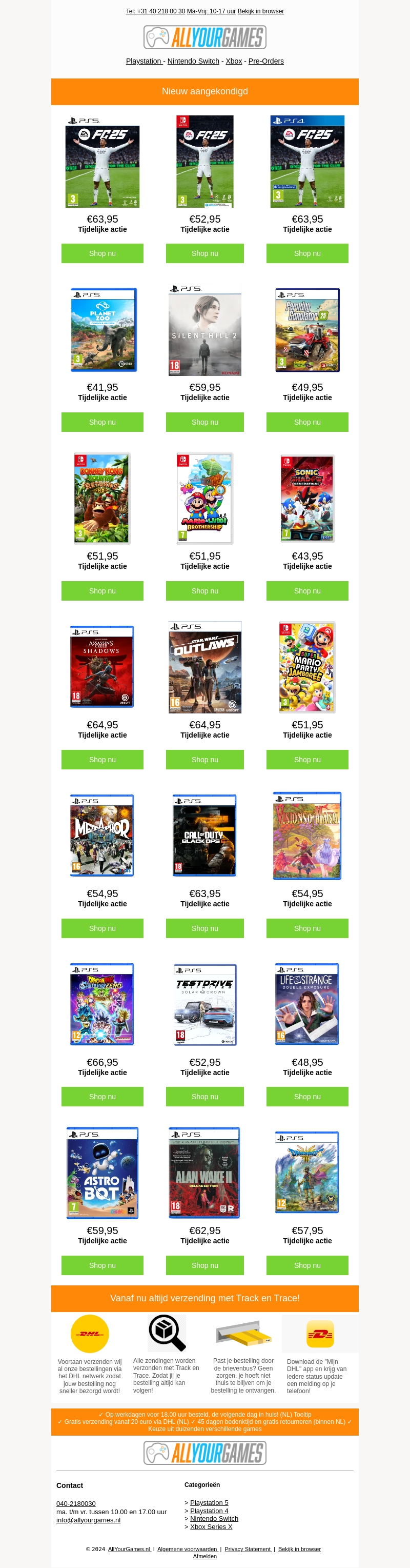 Check de laatste aankondigingen! Check de laatste aankondigingen!