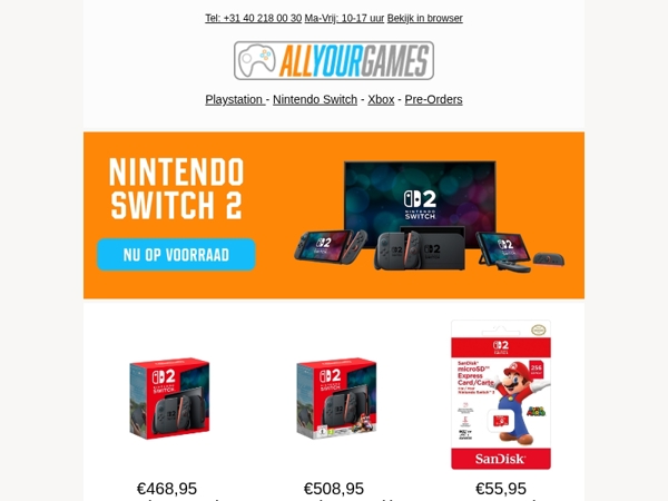 Extra voorraad: Nintendo Switch 2 consoles, accessoires en games!