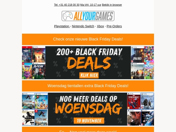 De eerste Black Friday Deals staan Live!