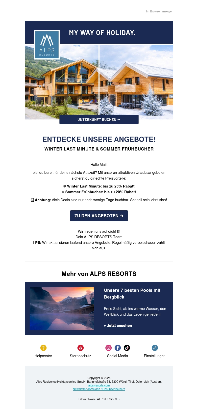 Mail, unsere besten Angebote warten! ⏰ Mail, unsere besten Angebote warten! ⏰