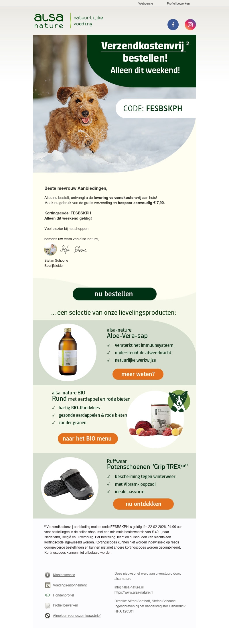 🥳 Nu verzendkostenvrij bestellen bij alsa-nature! 🥳 Nu verzendkostenvrij bestellen bij alsa-nature!