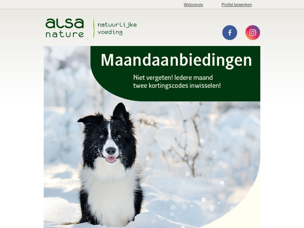 Hierbij uw kortingscodes voor Januari, Februari & Maart