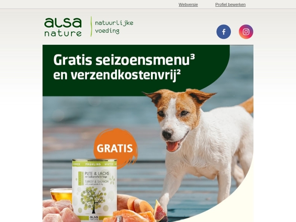 🌸 GRATIS Voorjaars-menu & gratis levering!