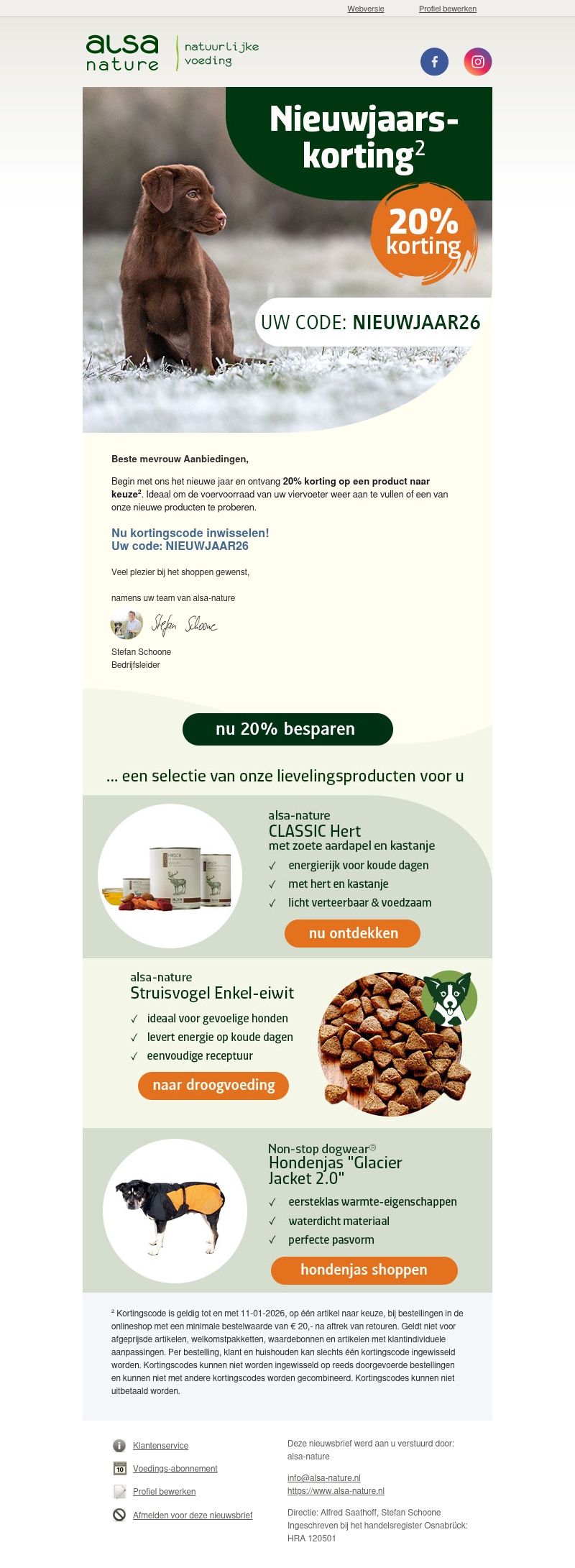 🎉 Nu 20% nieuwjaarskorting bij alsa-nature! 🎉 Nu 20% nieuwjaarskorting bij alsa-nature!