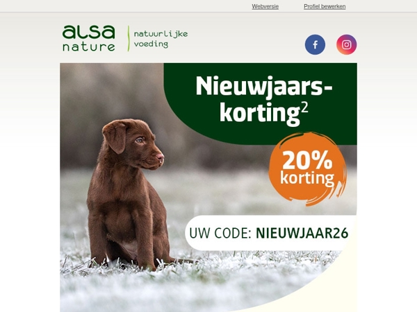 🎉 Nu 20% nieuwjaarskorting bij alsa-nature!