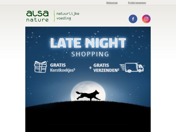 Alleen vanavond GRATIS verzending & GRATIS kerstkoekjes!* 🐾