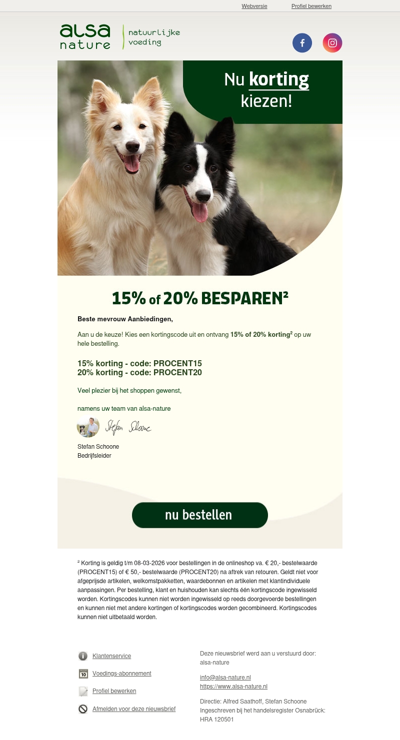 Kies nu 15% of 20% op uw hele bestelling! 😍 Kies nu 15% of 20% op uw hele bestelling! 😍