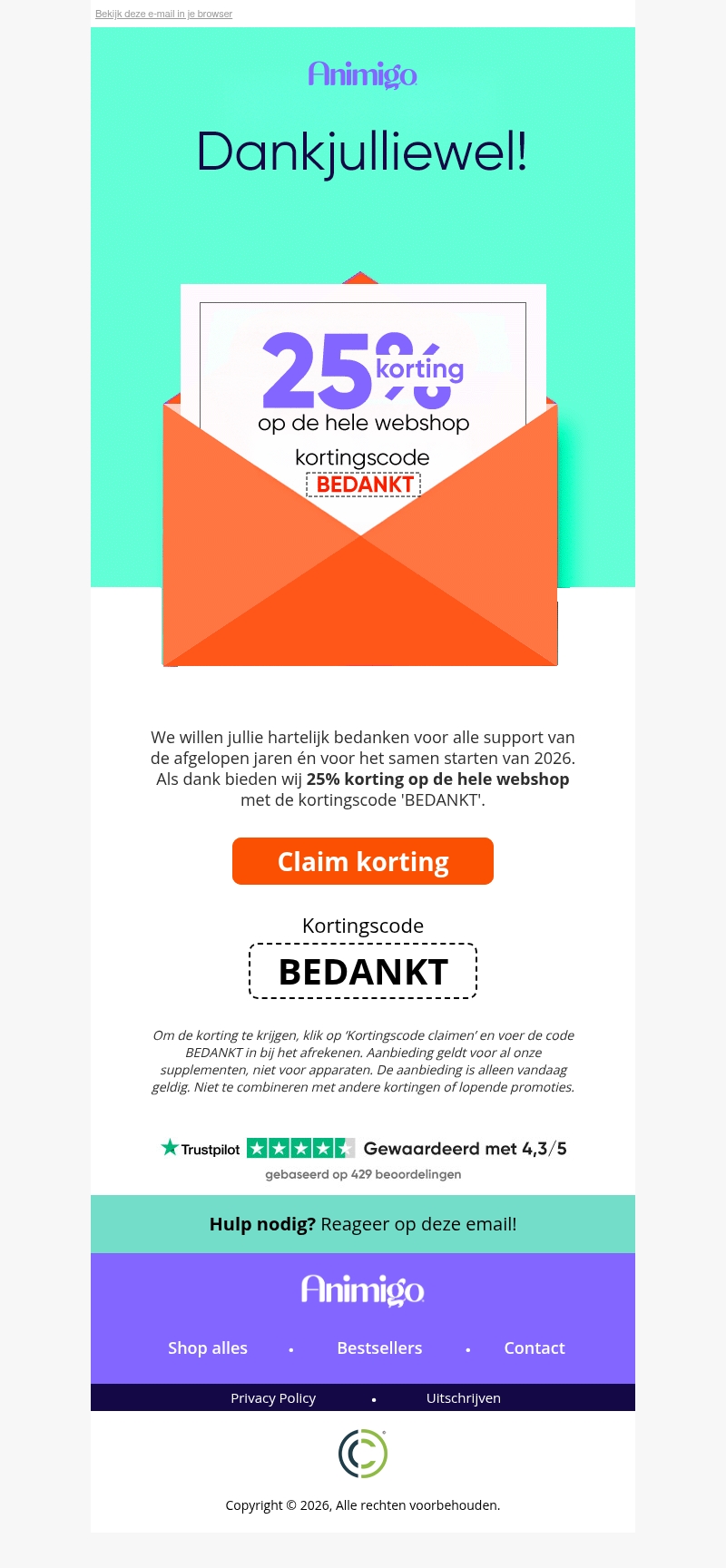 Bedankt! ๐ Bedankt! ๐