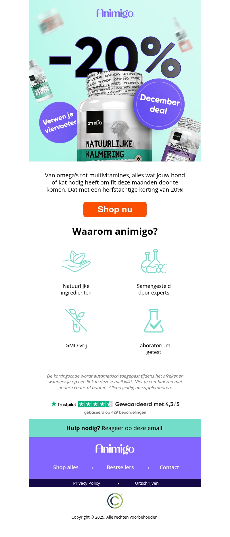 Deals voor je viervoeter 🐾 Deals voor je viervoeter 🐾