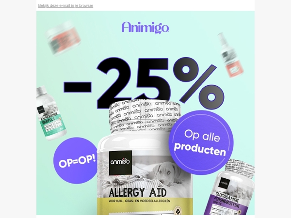 25% korting voor je viervoeter 🐕
