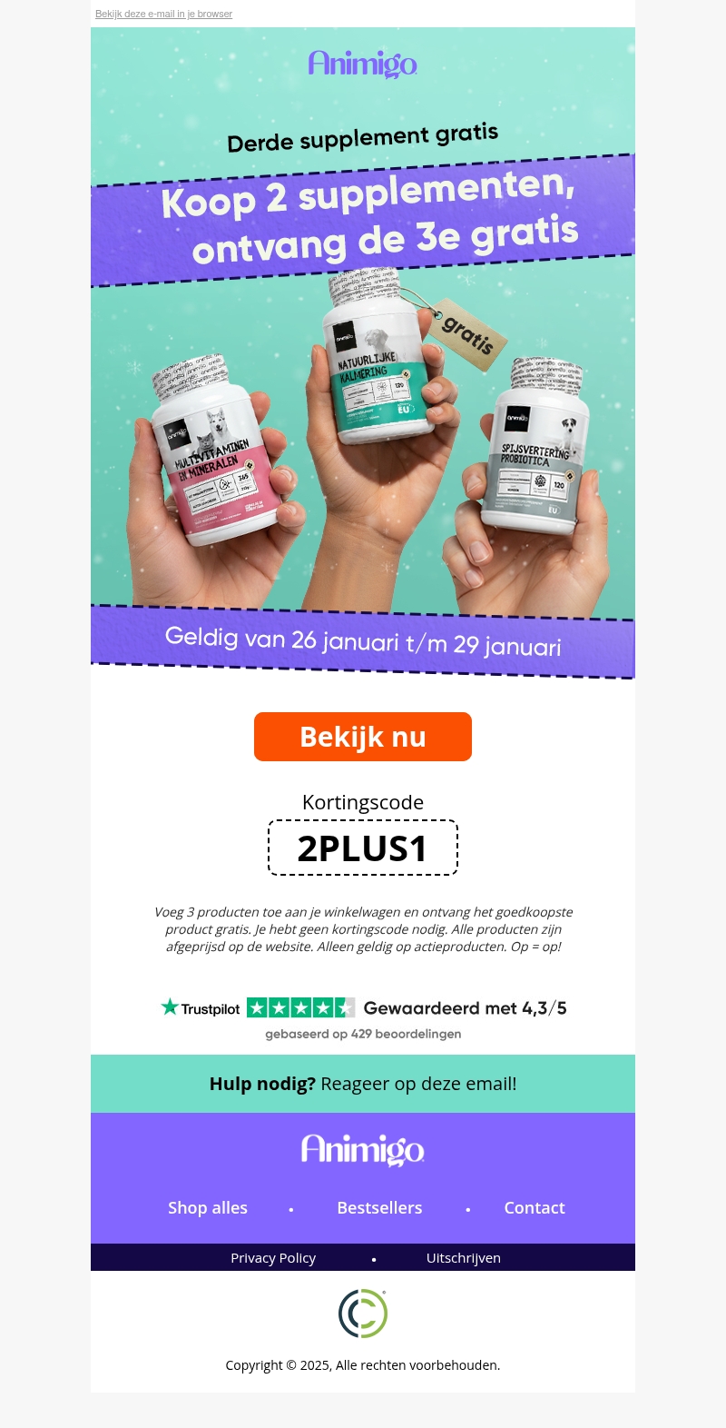 2+1 gratis; mis het niet! 2+1 gratis; mis het niet!