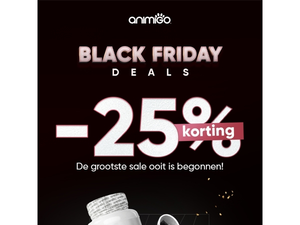 Black Friday is gestart! 🐾