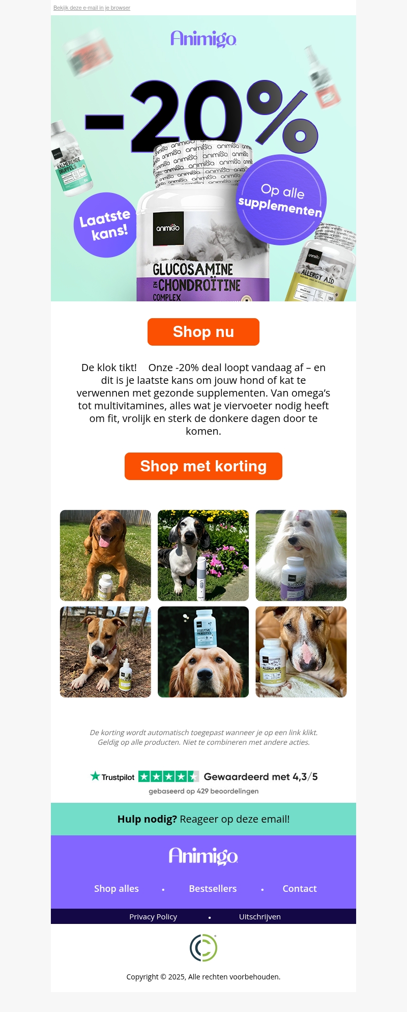 Laatste kans op 20% korting 🥺 Laatste kans op 20% korting 🥺