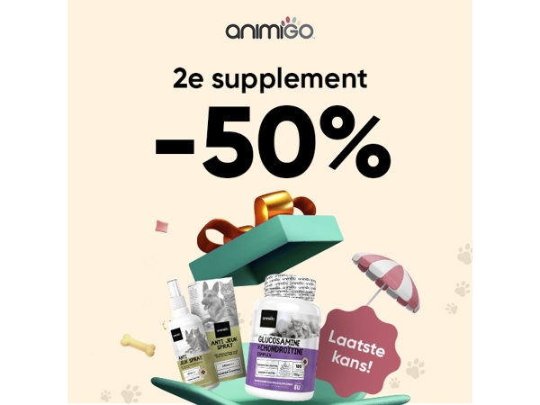 Laatste kans op 50% korting op animigo producten