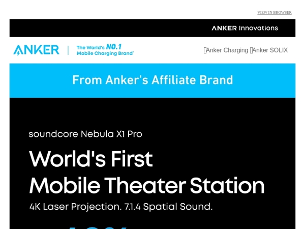 [From Our Affiliate Brand] soundcore Nebula X1 Pro — Your Ultimate Theater