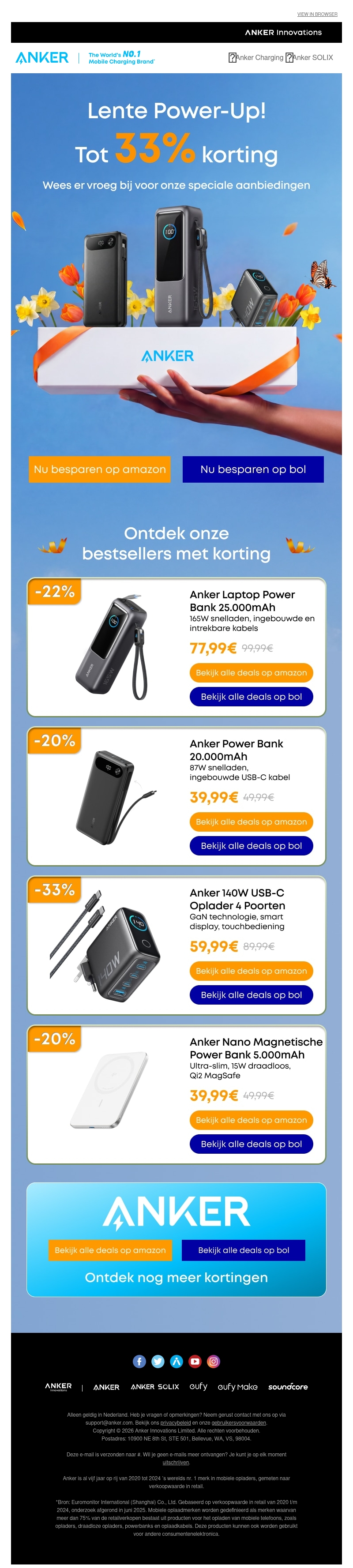 🌷 Wees er vroeg bij voor onze Voorjaars aanbiedingen voor anker 🌷 Wees er vroeg bij voor onze Voorjaars aanbiedingen voor anker