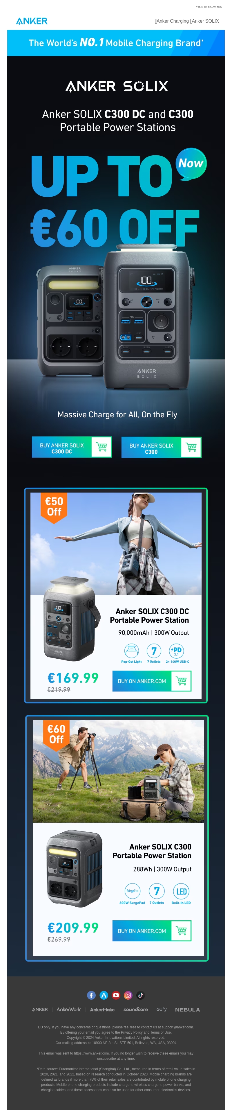 Get Up to €60 Off 🎉 Anker SOLIX C300 DC / C300 Get Up to €60 Off 🎉 Anker SOLIX C300 DC / C300