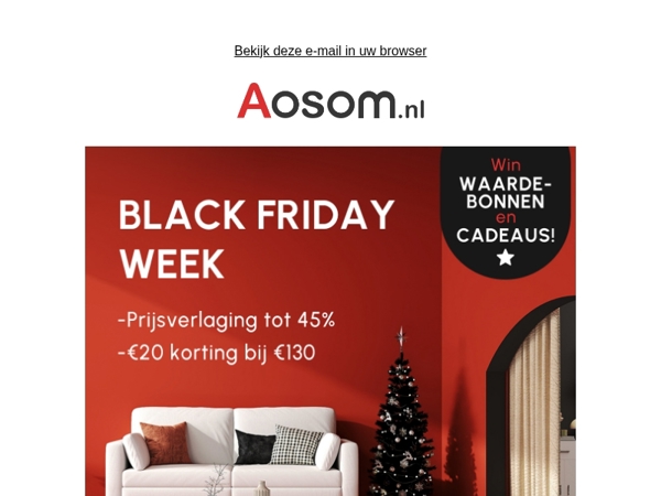 ✨ Het is Black Week! Prijzen dalen tot 45%