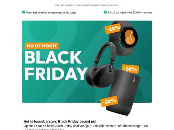 Het is begonnen: Black Friday start nu 🔥