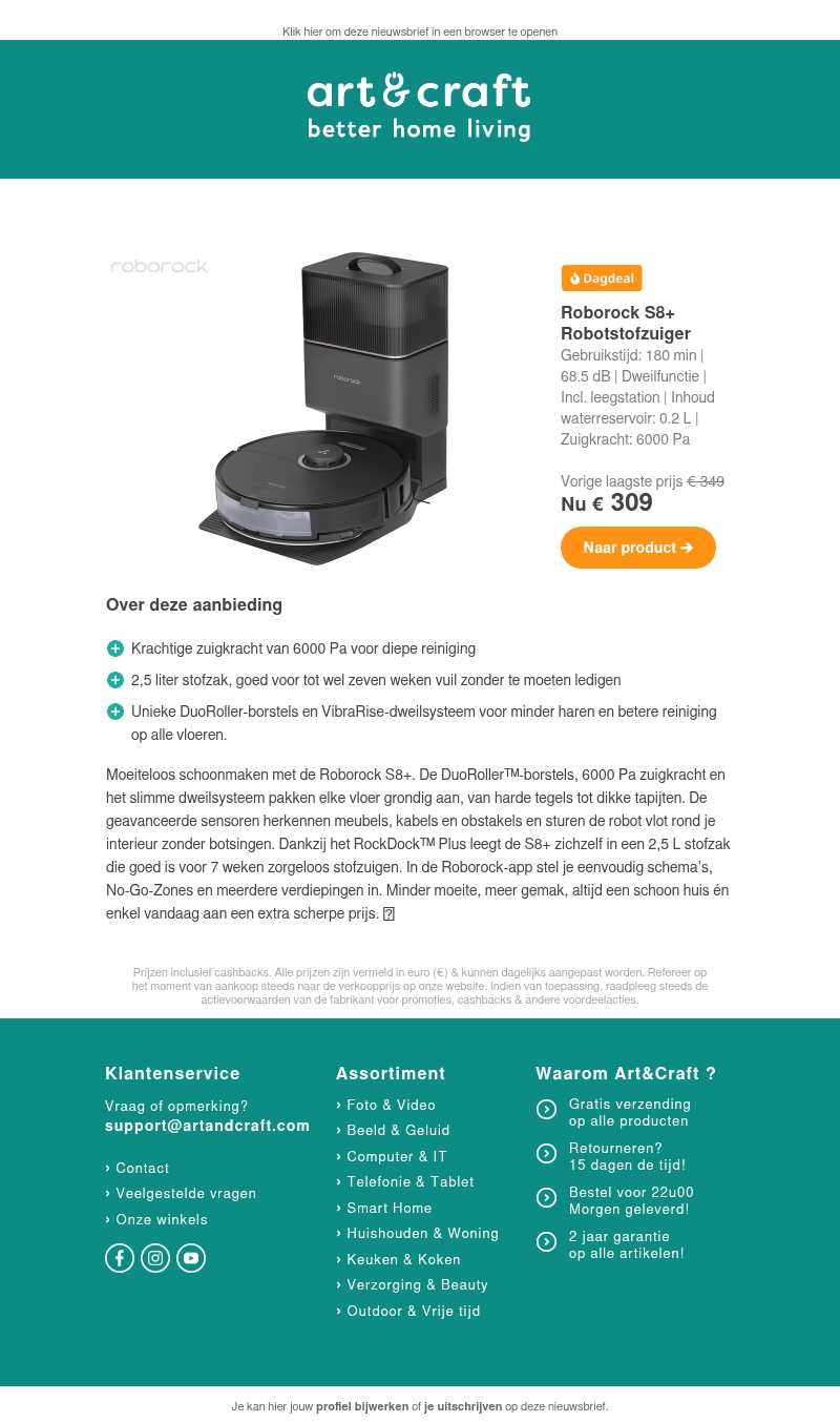 DAGDEAL: Roborock S8+ Robotstofzuiger π₯ DAGDEAL: Roborock S8+ Robotstofzuiger π₯