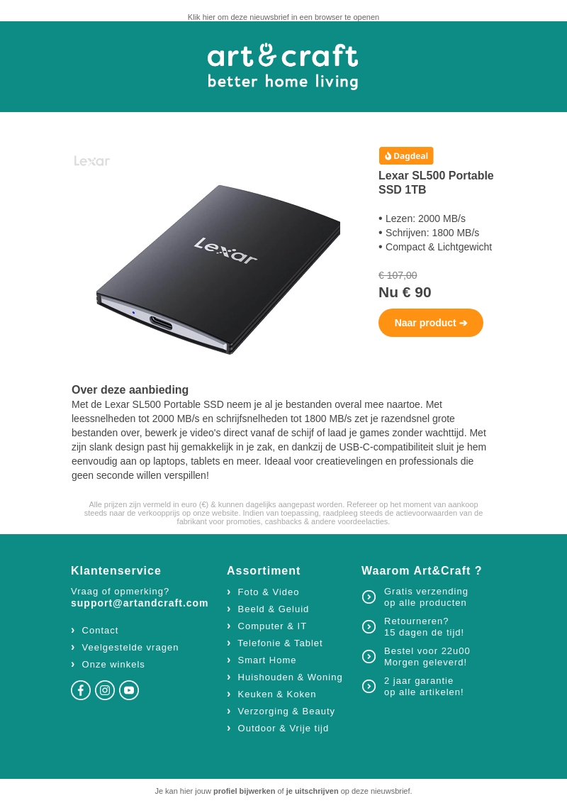DAGDEAL: Lexar SL500 Portable SSD 1TB 🔥 DAGDEAL: Lexar SL500 Portable SSD 1TB 🔥