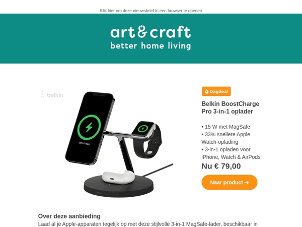 DAGDEAL: Belkin BoostCharge Pro 3-in-1 oplader