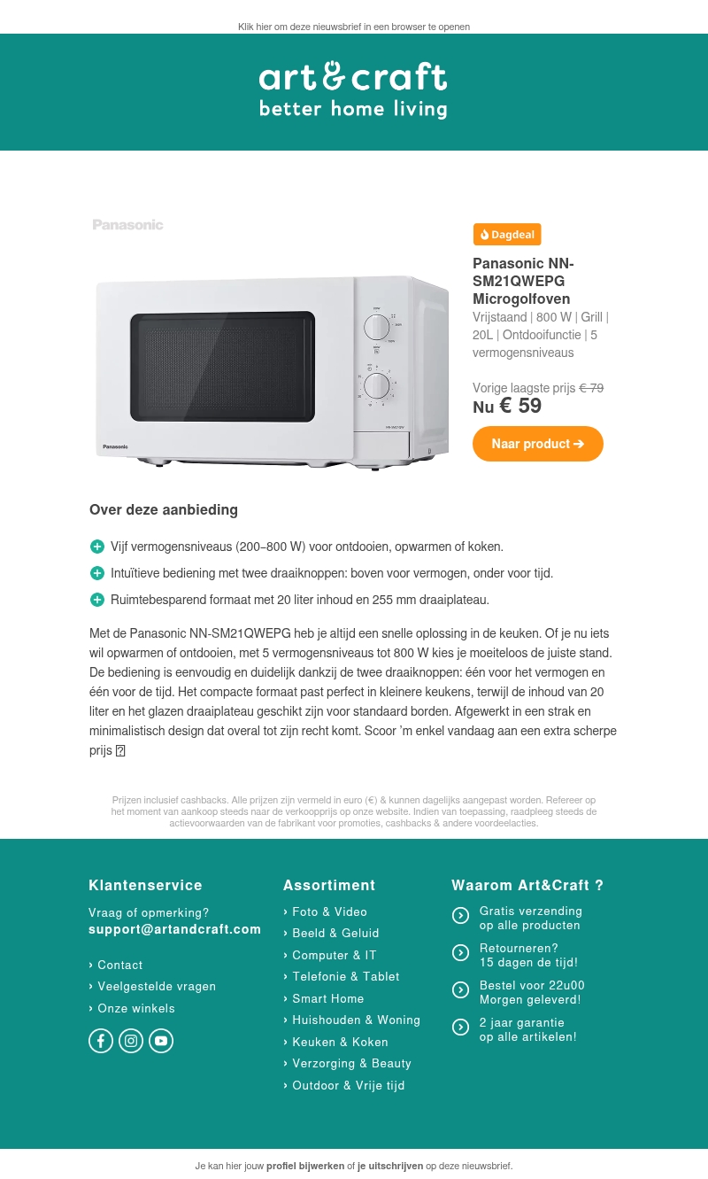 DAGDEAL: Panasonic Microgolfoven 🔥 DAGDEAL: Panasonic Microgolfoven 🔥