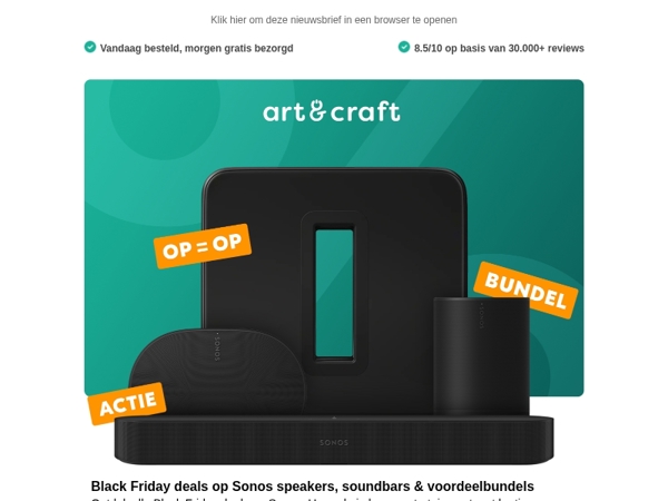 Vanaf nu: Black Friday kortingen op Sonos, Nespresso, Eufy & meer 🔥