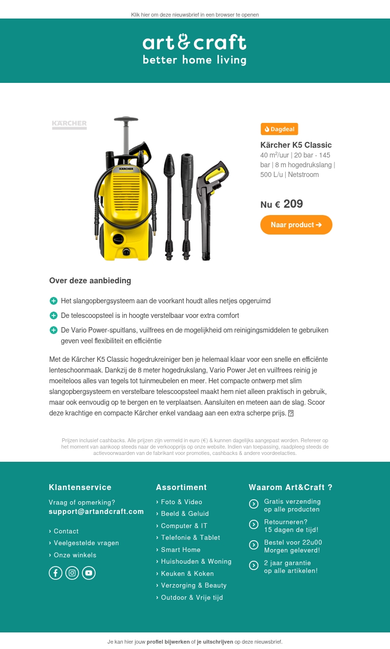 DAGDEAL: Kärcher K5 Classic hogedrukreiniger 🔥 DAGDEAL: Kärcher K5 Classic hogedrukreiniger 🔥