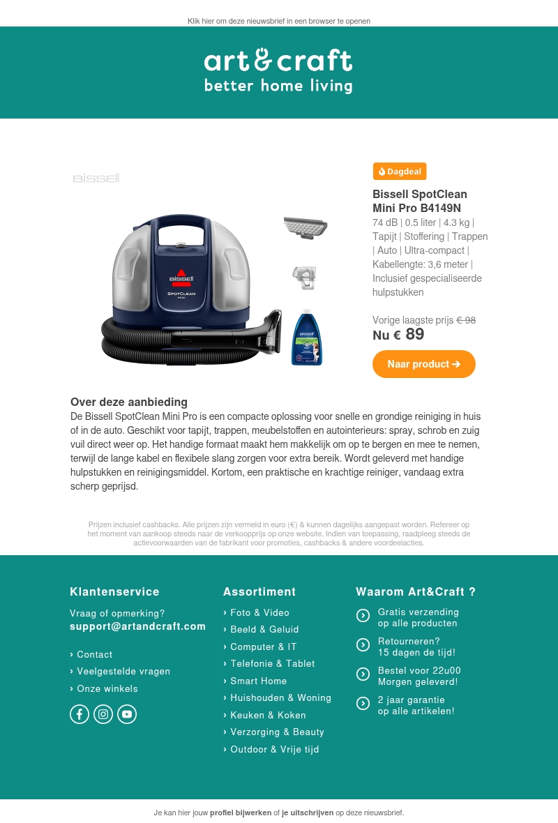DAGDEAL: Bissell SpotClean Mini Pro B4149N ๐ฅ DAGDEAL: Bissell SpotClean Mini Pro B4149N ๐ฅ